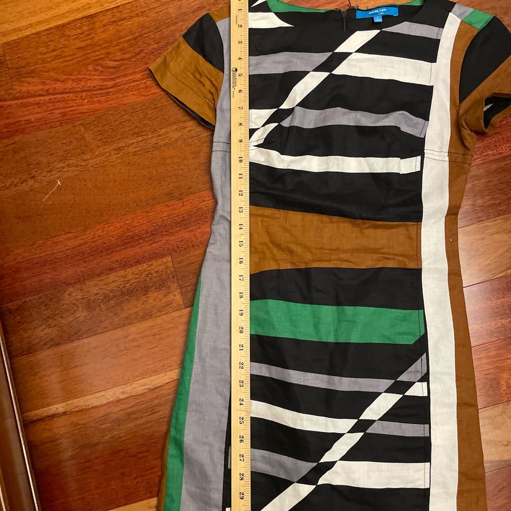 Derek Lam Black and Brown Striped Mini Dress - Picture 9 of 9